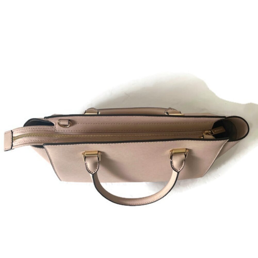 Michael Kors Selma Blush Saffiano Leather Satchel/Crossbody with Gold Hardware - Picture 8 of 10